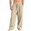(Khaki, M) Men's Linen Loose Casual Long Pants with Pockets & Drawstring Solid Trendy 1