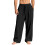 (Black, S) Men's Linen Loose Casual Long Pants with Pockets & Drawstring Solid Trendy 1