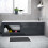 NES Home Nes Home Dark Grey PVC 1700mm 2 Sliding Doors Bath Front Panel 4