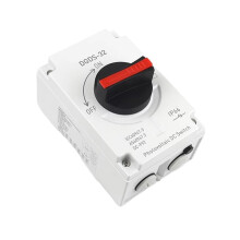 PV Solar Disconnect  1-in-1-Out PV Disconnect  1200VDC 32A IP66 Waterproof