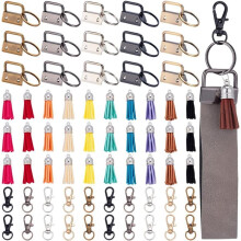 75Pcs 6 Colors 1 Inch Key Fob Hardware Kit Lanyard Hardware Set for Key Chain Making DIY Crafts Accessories Supplies