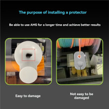 Lot de 4 Accessoires pour Imprimante 3D pour AMS Série X1/P1, Compatibles avec L'Anneau de Protection en Céramique D'Entrée AMS Lite A