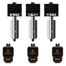 3er-Pack 0,2/0,4/0,6 mm Hotend für Bambu P2S/H2S/H2D/A1/A1 -Düsen-Druckkopf-Hotend-Kit, Gehärtetes Stahl-Düsen-Hotend