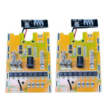 2 Stuks Beveiligingsprintplaat voor 18650-Accu'S, 21V 8MOS, Inclusief Verlichtingsprintplaat voor Elektrisch Gereedschap
