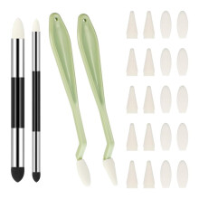 24-Piece Dual-Headed Oil Pastel Blending Tools, Artistic Drawing and Sketching Sponge Stumps Set