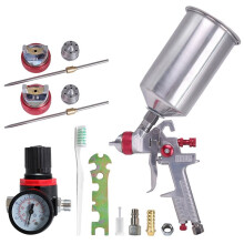 Professionelles HVLP-Luftspritzgerät-Kit 1000ML Schwerkraftzufuhr für Auto- und Möbelmalerei - Rot H827