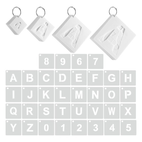Moldes de Letras e Números em 4 Tamanhos - Alfabeto e Números