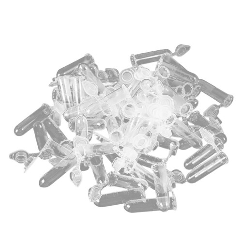 Microtubes Centrifuge Tube 2ml, Clear Plastic Small Vials with Caps for Sample Storage Without Leakage 1