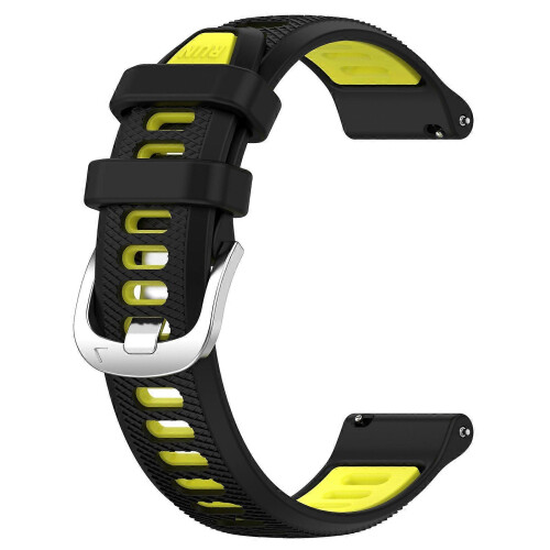 Λουράκι 22 χιλ. συμβατό με Garmin Forerunner 265/Honor Watch GS 3i, Διπλό λουράκι σιλικόνης με 1
