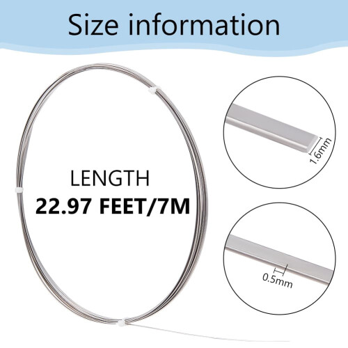 Επίπεδο σύρμα από ανοξείδωτο χάλυβα 25G 7μ x 1,6mm 1