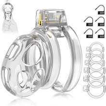 Zachte siliconen beschermkooi, lichtgewicht, ademend, verstelbaar vergrendelingssysteem met 6 ringen, transparant, ergonomisch wellnessacce