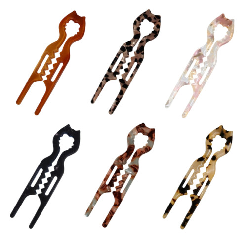 Classical Hairpin With Ergonomic U Design Acrylic-6 piece set