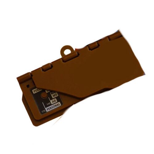 Plastic Hole Puncher with Hole Size for A7 Paper-brown