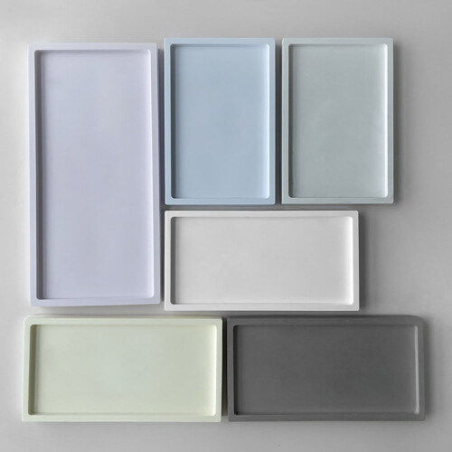 Molde rectangular de silicona para resina epoxi y manualidades. 2