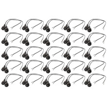 50 Stuks 2-Pins LED-Connectoren met 25 cm Draad voor Solar Lichtsnoeren, IP65 Waterdicht, 220V
