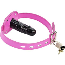 Justerbar PU-læderkugle med låsbar rem, åndbart rollespilskostumetilbehør til cosplay og temabegivenheder (hot pink, lang)