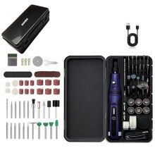 DONUMEH Meuleuse Électrique Rechargeable Lithium-Ion 3,6 V et Stylo à Graver avec 84 Accessoires pour le Polissage et la Gravure Du Jade