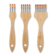 3pcs Synthetic Brushes for Painting Wide Mop Brushs Set Surikomi Brush for Watercolor Paintbrush for Artist B