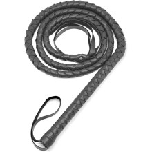 Látigo de disfraz de cuero sintético negro de 1,98 m (6,5 pies) para Halloween, accesorio para fiestas de cosplay de vaquera, mujer gato y d