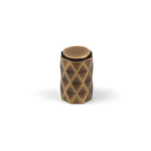20mm Antique Brass Diamond Cut Knob