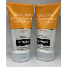 2x Neutrogena Visibly Clear Gentle Exfoliating Face Wash 150ml