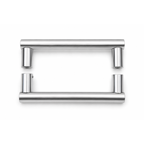 Twyford Brushed Chrome Shower Door Handle Pair 1