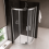 Twyford Brushed Chrome Shower Door Handle Pair 8