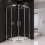 Twyford Brushed Chrome Shower Door Handle Pair 9