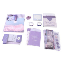 Esthetische Plakboekset(348-Delig),Rommeljournaalset met Benodigdheden voor Dagboeken/Scrapbooks,Briefpapier(B)