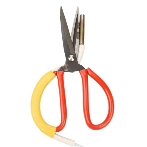 Temperature Scale Practical Electric Heating Tailor Scissors, Heated Fabric Cutting with Adjustable Heat US Plug