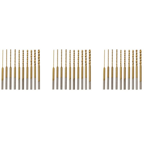 Micro-Twist Drill Bit Set - 30Pcs 0.6mm-2.2mm Tiny Drill Bit 2.35 Shank HSS  Engraving Drill Bits Hole Drilling Tool