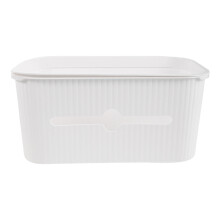 White Plastic Diaper Basket Hanging Baby Bedside Storage Caddy