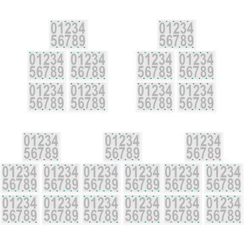 White Reflective Number Decals Vinyl Stickers for Mailbox Bins