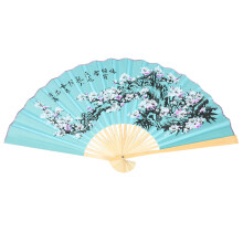 Multi-Color Bamboo Folding Fan for Feng Shui Wall Decor