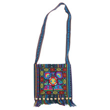 Multi Bamboo Embroidery Flowers Cultural Crossbody Bag for Girls