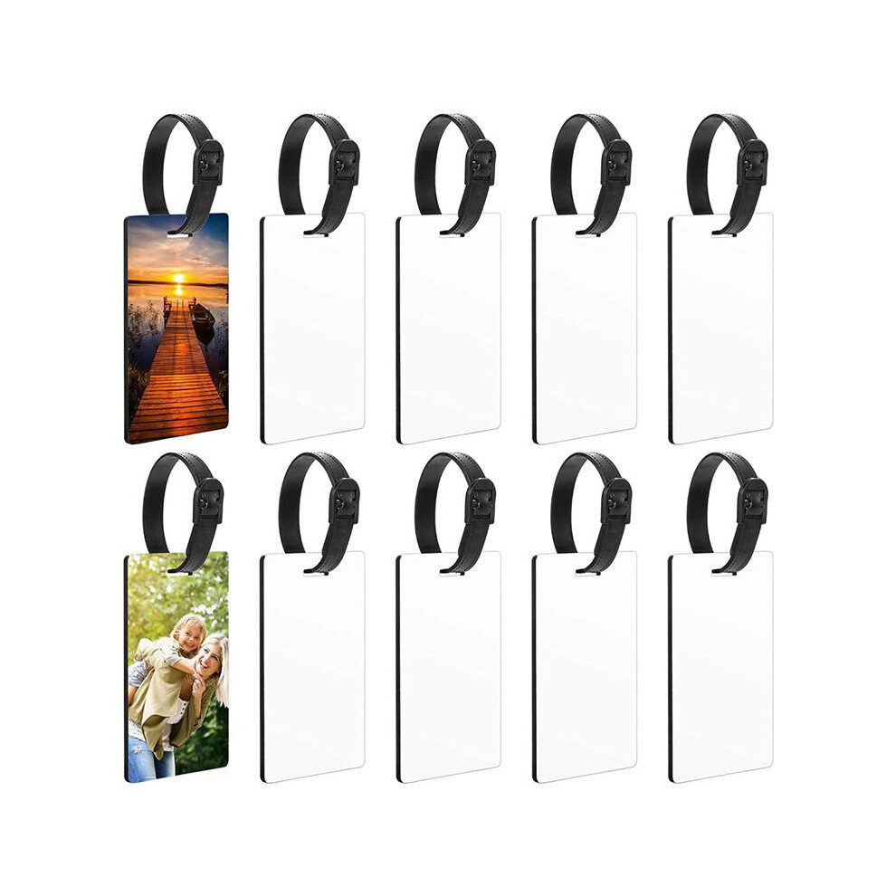 20Pcs Sublimation Blank Luggage Tags Blank Travel Bag Baggage Tags With Strap Double Sided Suitcase Label Tag 6033745094267