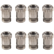 8Pcs Extruder Gears MK8 Stainless Steel Double Extrusion Wheels Bowden Gear 3D Printer Part for CR10 3