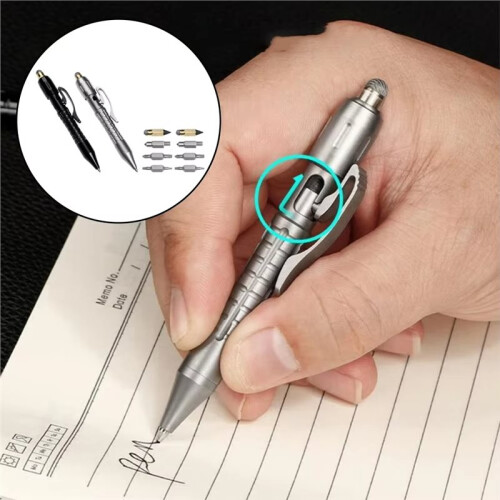 Functional Titanium Pen Compact EDC Tool with Interchangeable Heads Herramientas Multimeter Soldering Iron A 2