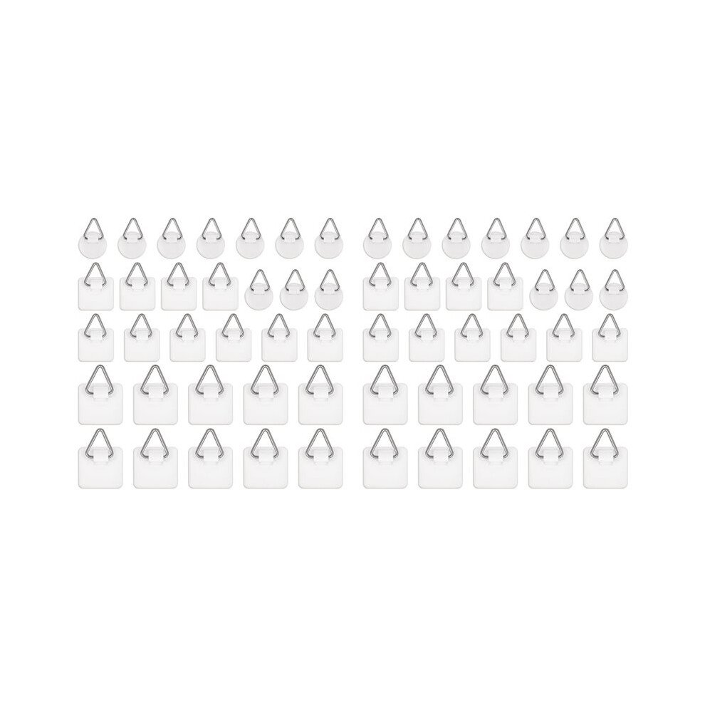 60 Pack Adhesive Picture Hanger Picture Hanging Hooks Without Nails Adhesive Wall Hangers Sticky Picture Hangers 6034107151246
