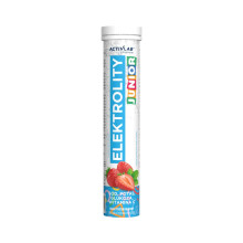 Elektrolity Junior 20 tabletek truskawka sód potas glukoza wapń witamina C