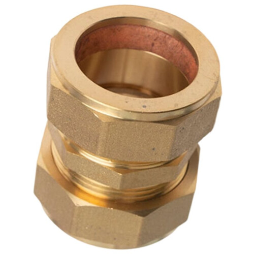 Plumbstation 35mm Straight Compression Coupler for Secure, Watertight Plumbing Connections 1