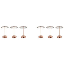 6pcs 13.3 Inch Black Metal Rotating Jewelry Stand Organizer for Necklaces And Bracelets B