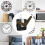 DIY Clock Movement Kit Round Wall Clock Repair Part Movement for 7-10mm Panel Thickness with Wood Needle 6