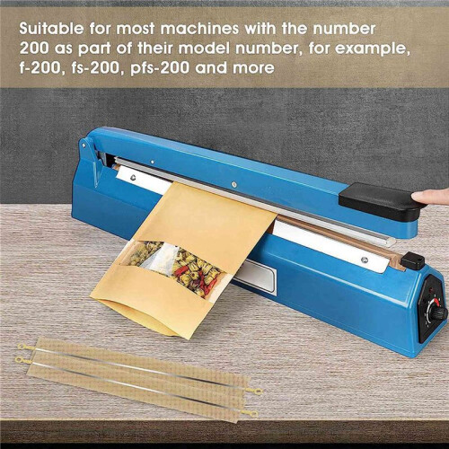 20Pcs Impulse Sealer Replacement Parts 8 Inch Heat Seal Strips Replacement Elements Grip Impulse Sealer Heating Elements
