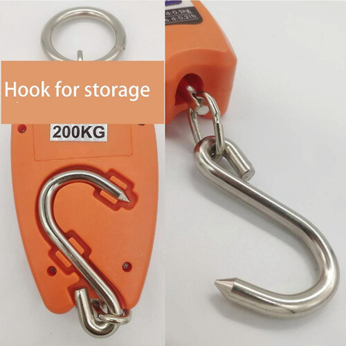 Digitale Mini-Industrie-Hängewaage, 200 kg/441 lb, robust, orange_M 2