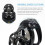 Soft TPE Protective Cage Device Lightweight Breathable Ergonomic Locking Design with 4 Adjustable Rings Black M 3
