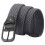 Men's Elastic Woven Belt - 110cm Adjustable Canvas Belt with Buckle Grey 4
