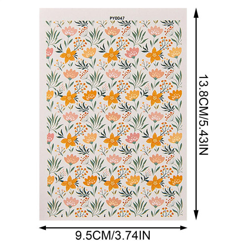 Floral Clay Transfer Sheets Water-Soluble 1 Sheet 1