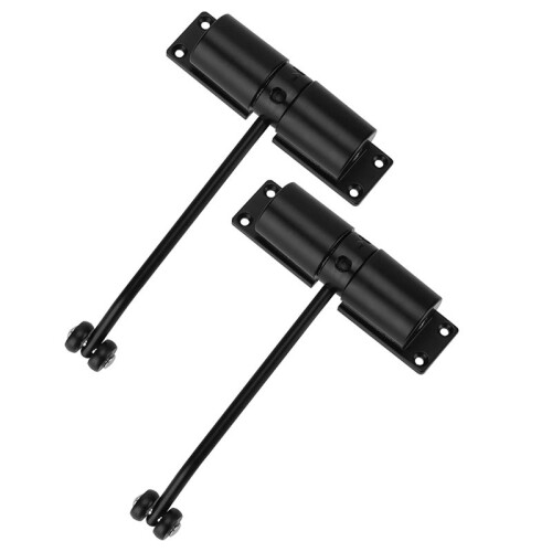 Invisibles Door Closing Device, Simple Mute Buffer Spring Hinge,Automatic Home Door Closer,Adjustable Closing Force,2Pcs 2