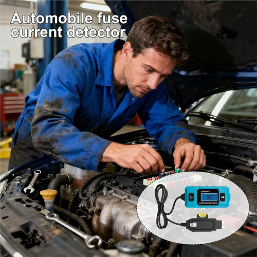 Testeur de Circuits Automobiles Portable 20 A 48 V avec Affichage LED et Éclairage Frontal 1